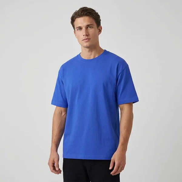 Royal_Blue_Solid_Oversized_Tee_240Gsm_Cotton_Tshirt