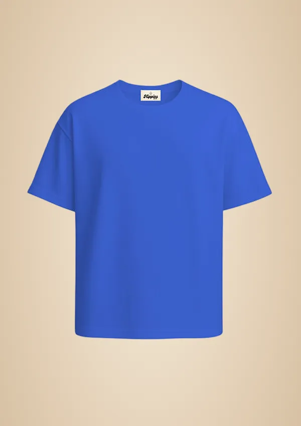 Royal_Blue_Solid_Oversized_Tee_240Gsm_Cotton_Tshirt
