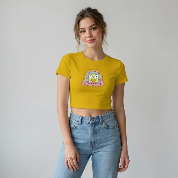 No_Idea_What_I_M_Doing_Baby_Tee_190Gsm_Cotton_Crop_Tee