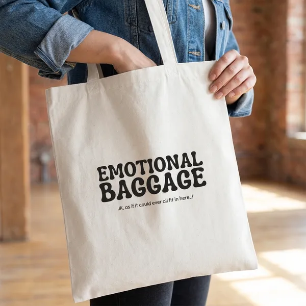 Combo_of_'Emotional_Baggage'_Everyday_Tote_bag_&_Canvas_pouch_|_Tote_Bag_with_Non_Zipper_Closure