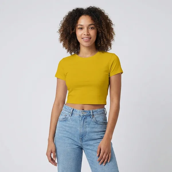 Combo_of_Solid_Baby_Tees(2)_|_Mustard_yellow_&_Red_|_180Gsm_Cotton_Crop_T-shirt