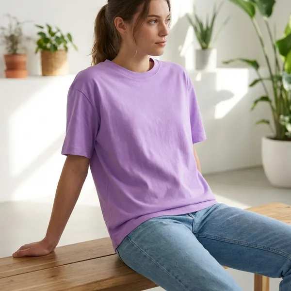 Lavender_Solid_Oversized_Tee_240Gsm_Cotton_Tshirt