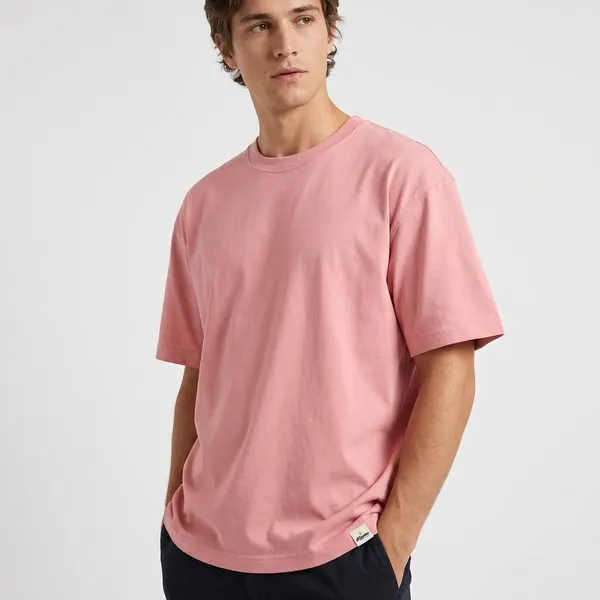 Salmon_Pink_Solid_Oversized_Tee_240Gsm_Cotton_Tshirt