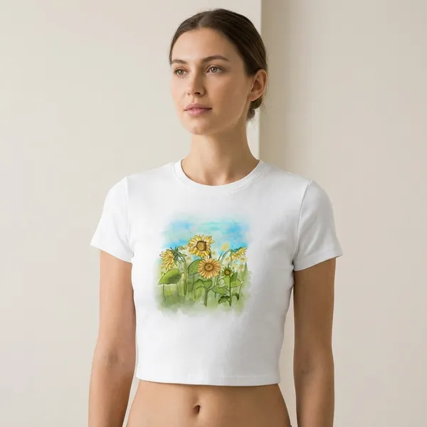 Sunflower_Farm_-_Baby_Tee_190Gsm_Cotton_Crop_Tee