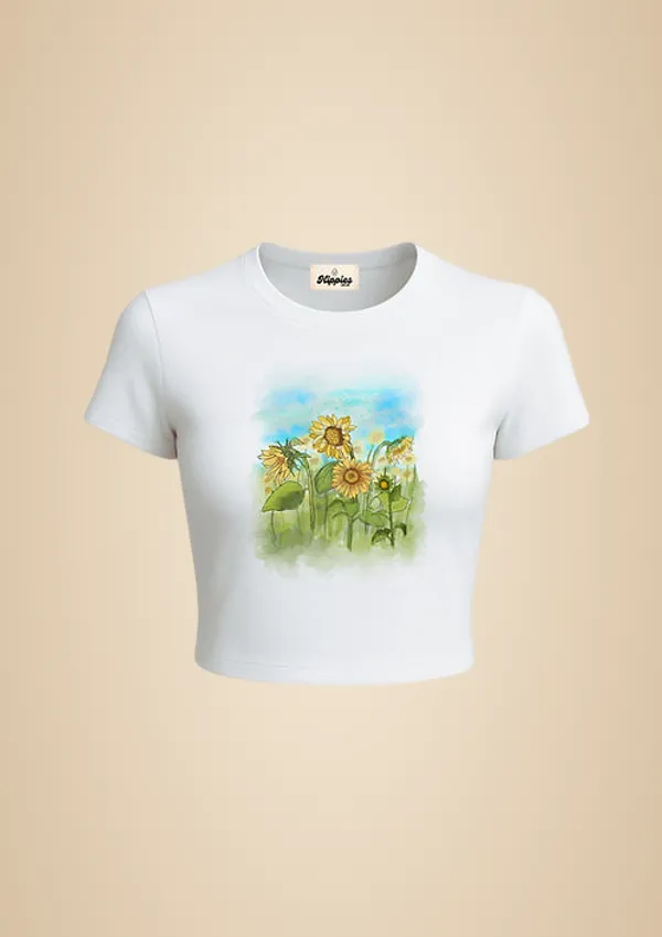 Sunflower_Farm_-_Baby_Tee_190Gsm_Cotton_Crop_Tee