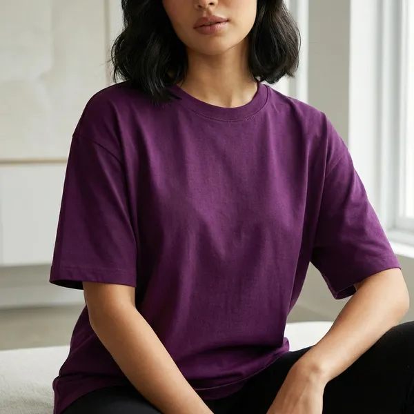 Wine_Solid_Oversized_Tee_240Gsm_Cotton_Tshirt