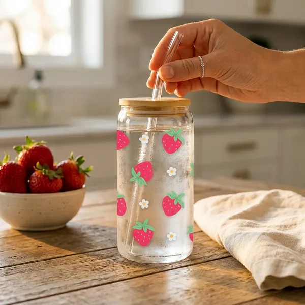 Strawberries_Glass_Tumbler_With_Straw