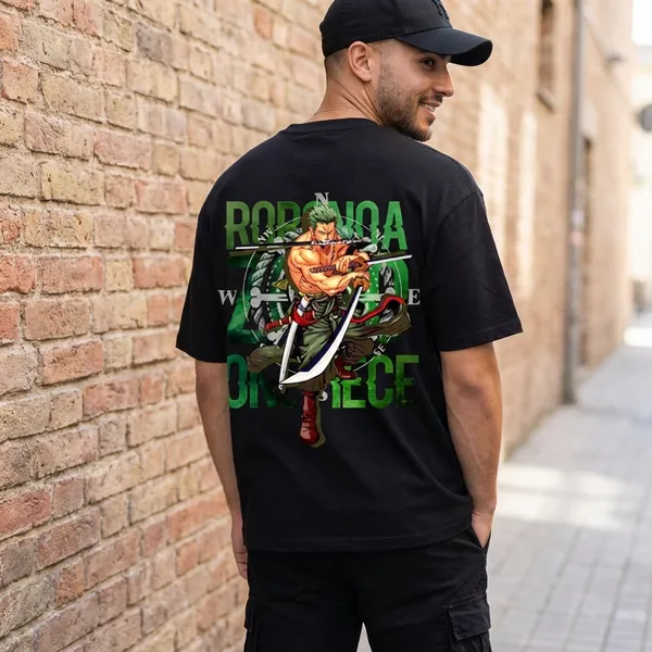 Roronoa_Zoro_One_Piece_Oversized_Tee_Unisex_240Gsm_Cotton