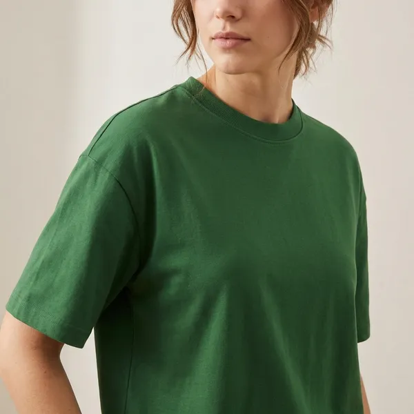 Forest_Green_Solid_Oversized_Tee_240Gsm_Cotton_Tshirt