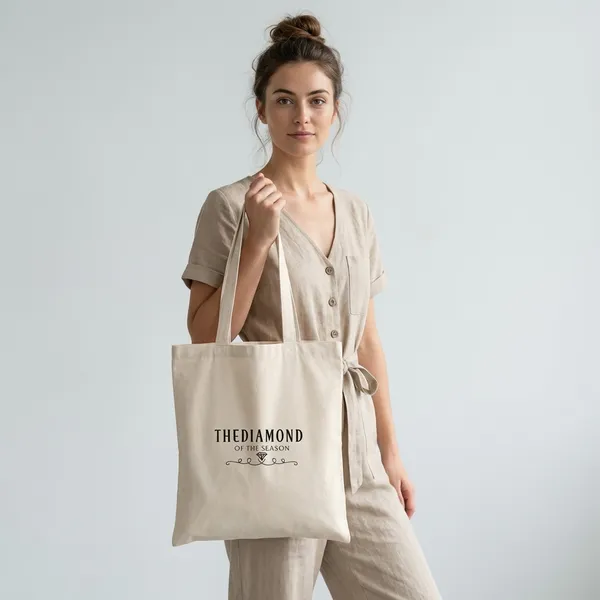 Combo_of_'Diamond_of_the_season'_Everyday_Tote_bag_&_Canvas_pouch_|_Tote_Bag_with_Non_Zipper_Closure