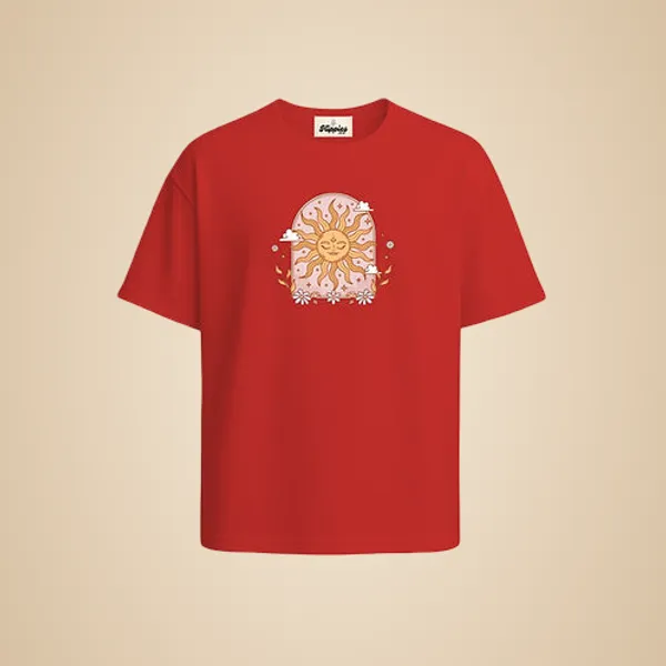 Bohemian_Sun_Unisex_T_Shirt_Oversized_Fit_240Gsm_Cotton_Tee