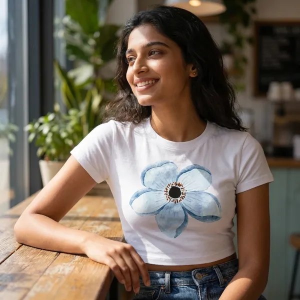 Flower_Baby_Tee_190Gsm_Crop_Tee