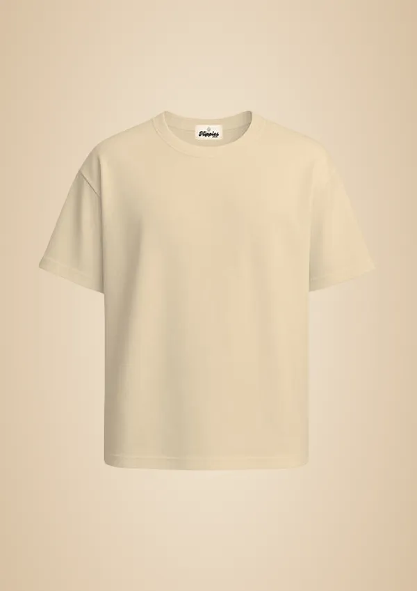 Vanillin_Solid_Oversized_Tee_240Gsm_Cotton_Tshirt