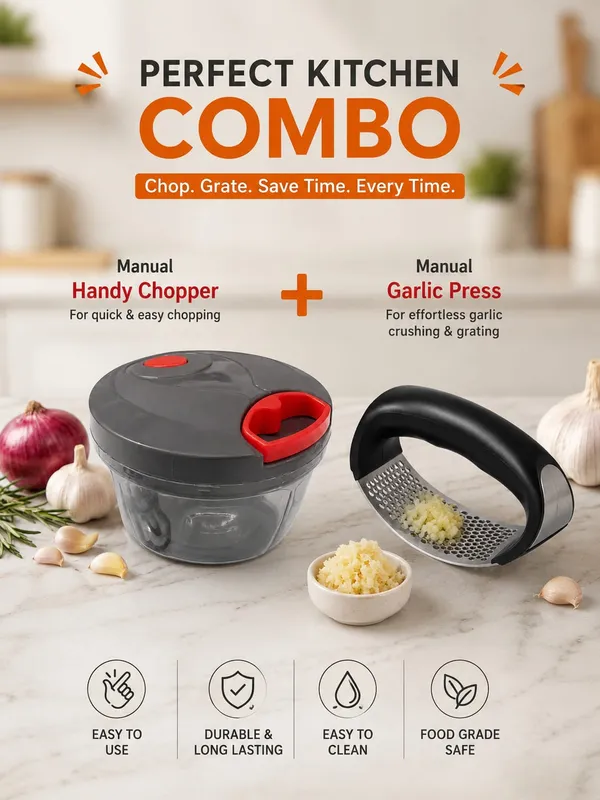 Garlic_Crusher_And_Handy_Dori_Chopper(Pack_Of_2)