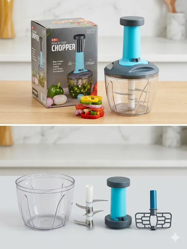 6_Blade_Push_"N"_Chop_Chopper_1100_ml