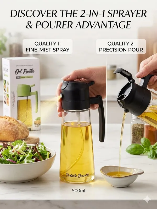 Sprayable_and_Pourable_(2_in_1)_Plastic_Oil_Bottle_Black_with_Long_Handle__Silicone_Brush