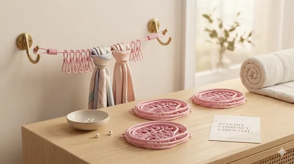 Pink_Cloth_Drying_Rope_With_12_Clips(Pack_Of_2)