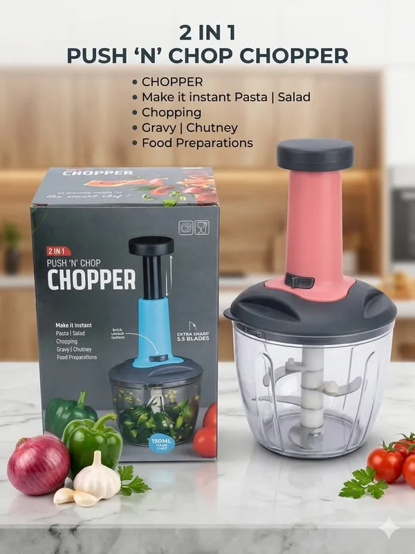 6_Blade_Push_"N"_Chop_Chopper_1100_ml