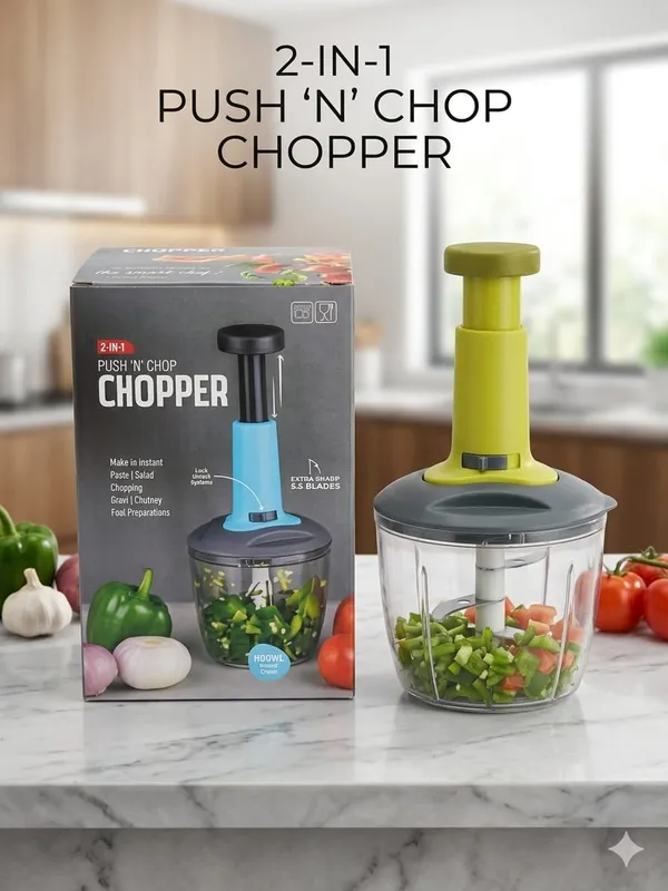 6_Blade_Push_"N"_Chop_Chopper_1100_ml