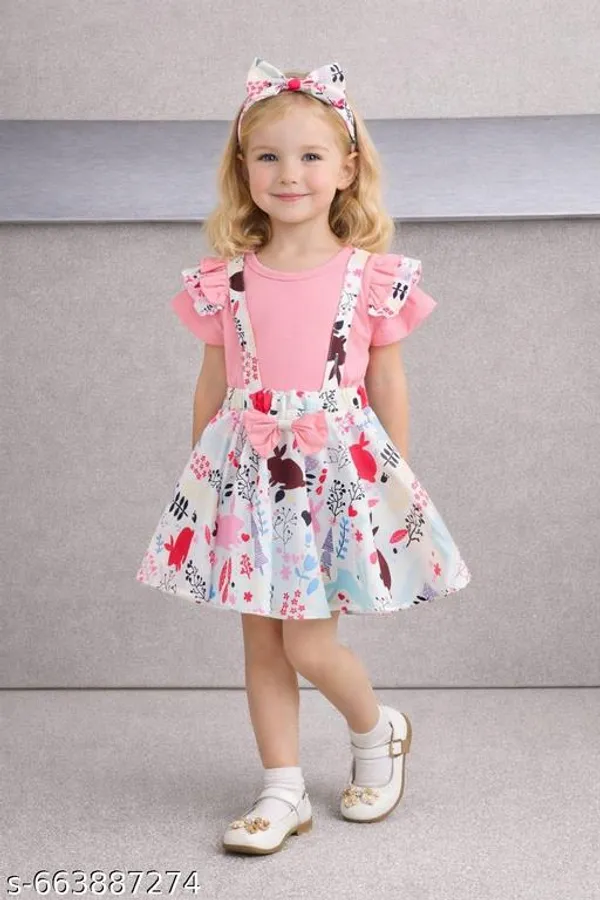 Red_And_Peach_Cotton_Premium_And_Fancy_Design_Dress_For_Girls_(Pack_Of_2)
