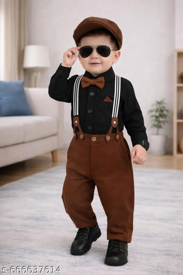 Black_And_Brown_Cotton_Premium_And_Fancy_Design_Suit_Set_For_Boys