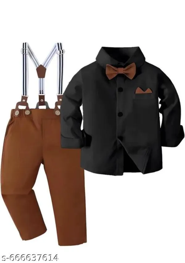 Black_And_Brown_Cotton_Premium_And_Fancy_Design_Suit_Set_For_Boys