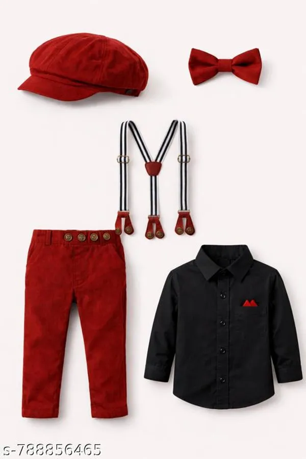 Black_And_Red_Cotton_Premium_And_Fancy_Design_Suit_Set_For_Boys