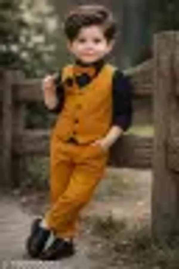 Khaki_Cotton_Premium_And_Fancy_Design_Suit_Set_For_Boys_(Pack_Of_2)