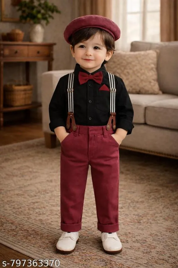 Black_And_Wine_Cotton_Premium_And_Fancy_Design_Suit_Set_For_Boys