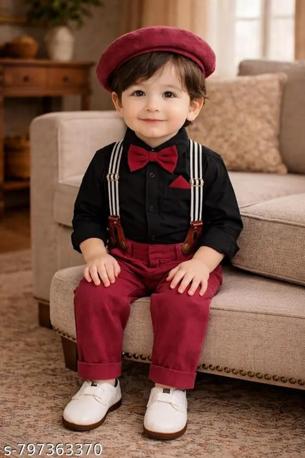 Black_And_Wine_Cotton_Premium_And_Fancy_Design_Suit_Set_For_Boys