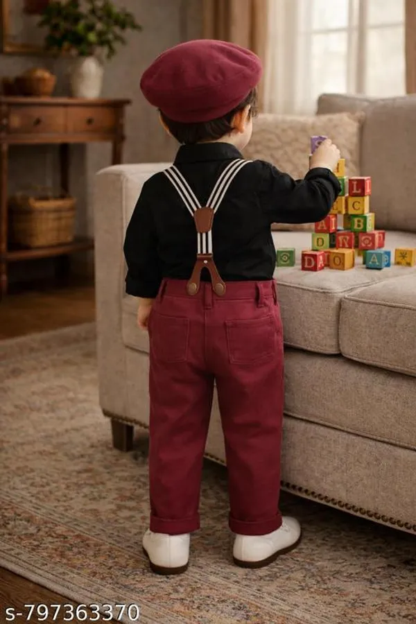 Black_And_Wine_Cotton_Premium_And_Fancy_Design_Suit_Set_For_Boys