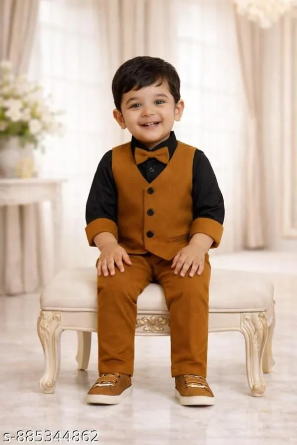 Khaki_Cotton_Premium_And_Fancy_Design_Suit_Set_For_Boys