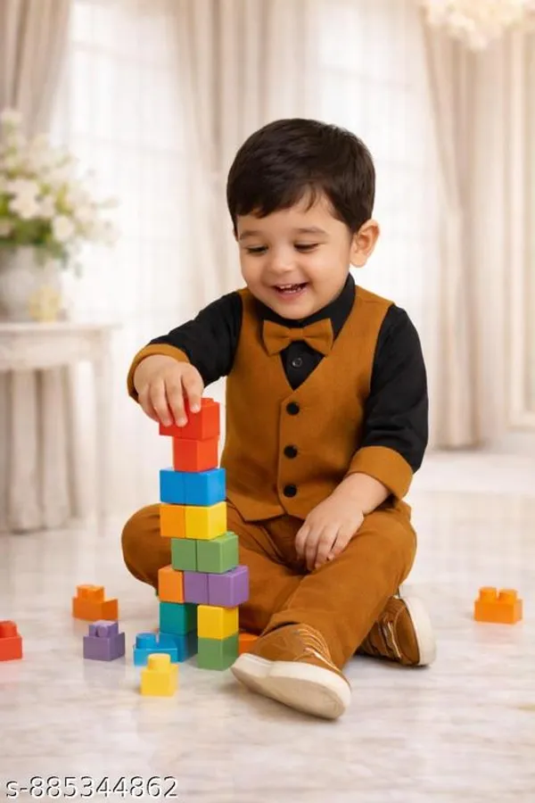 Khaki_Cotton_Premium_And_Fancy_Design_Suit_Set_For_Boys