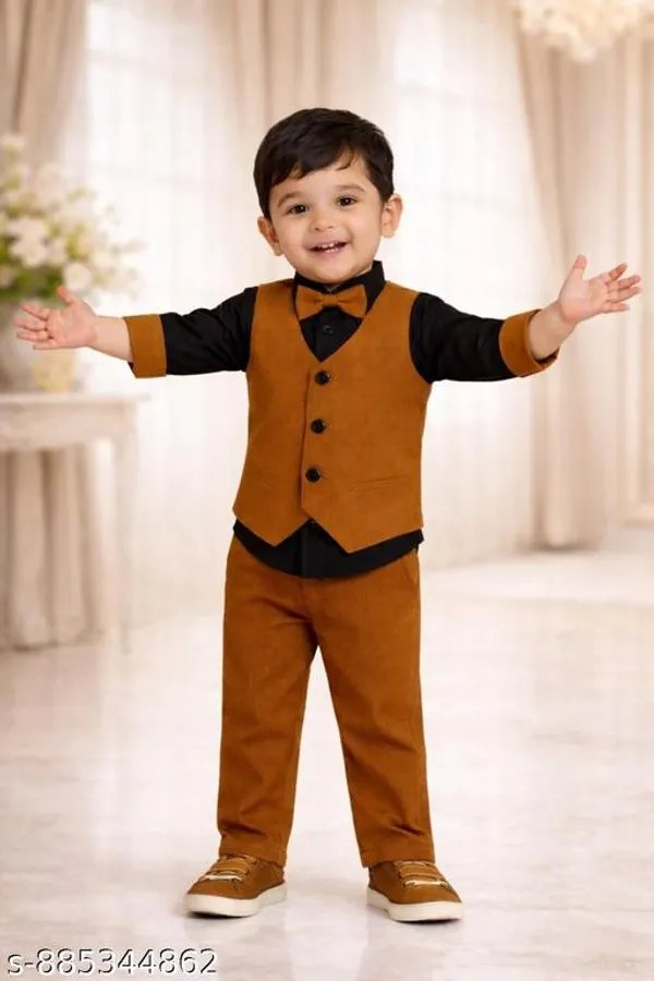 Khaki_Cotton_Premium_And_Fancy_Design_Suit_Set_For_Boys