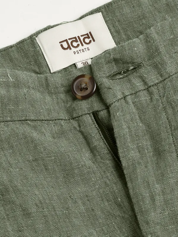 100%_Linen_Regular_Fit_Pleated_Trouser