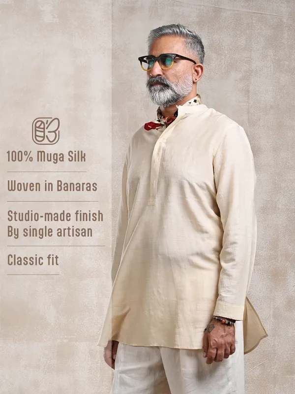 100%_Muga_Silk_classic_fit_short-kurta