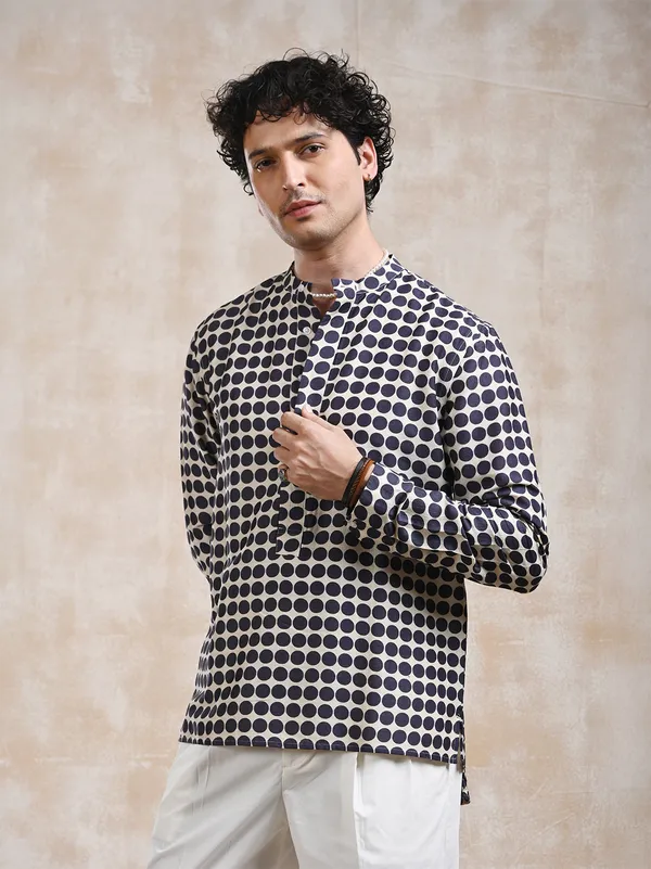 100%_Muga_Silk_classic_fit_popover_shirt_in_polka_print