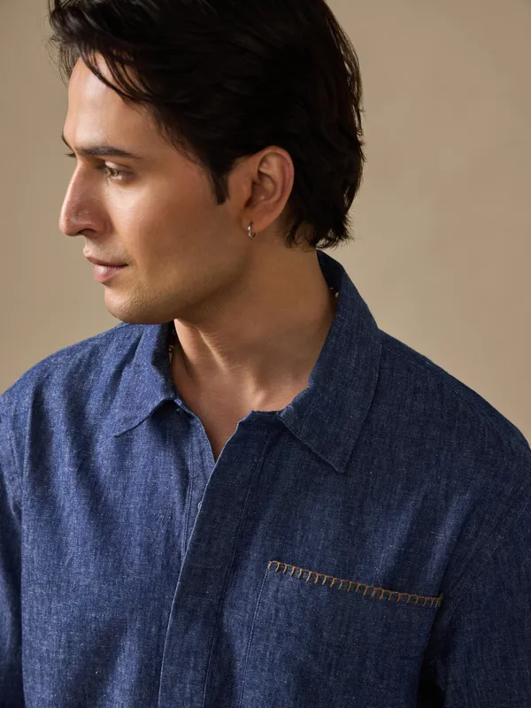 Cotton-Linen_Relaxed_Fit_Woven_Polo