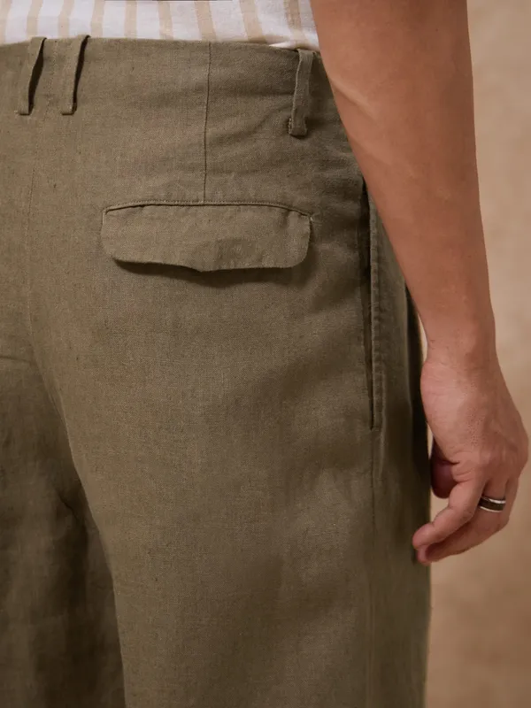 100%_Linen_Relax_Fit_High_Waist_Pleated_Trouser