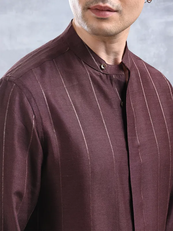 100%_Muga_Silk_classic_fit_BuShirt_with_zari_stripe