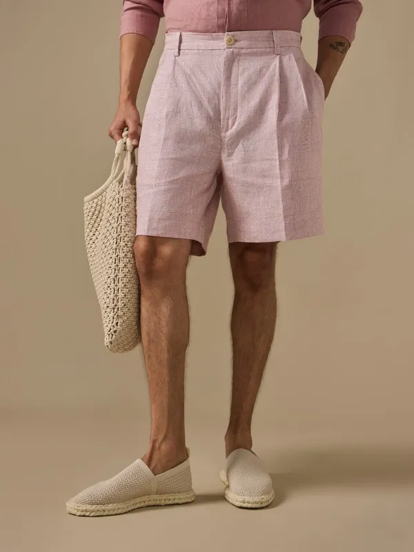 Hand_Embroidered_100%_Linen_Pleated_Shorts