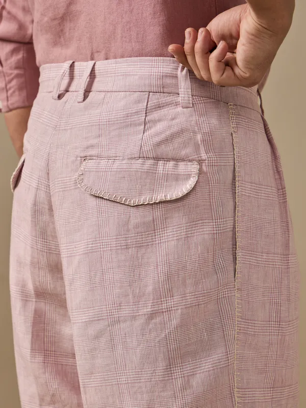 Hand_Embroidered_100%_Linen_Pleated_Shorts