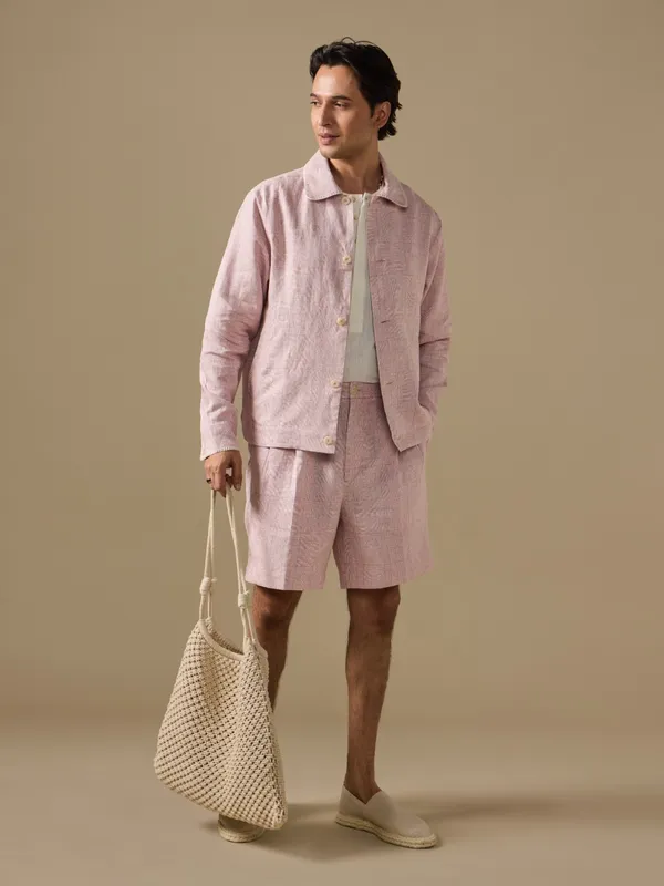 Hand_Embroidered_100%_Linen_Pleated_Shorts