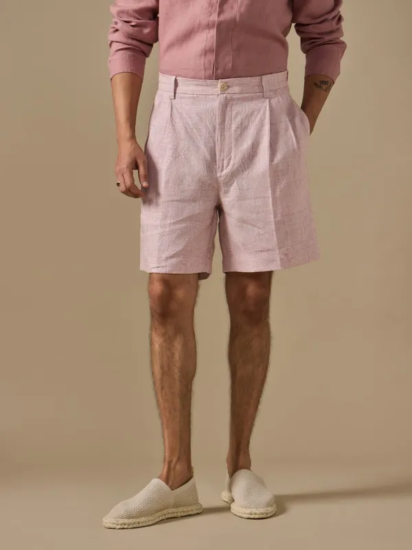 Hand_Embroidered_100%_Linen_Pleated_Shorts
