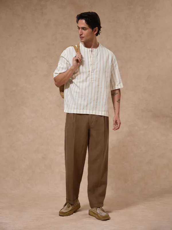 Cotton-Linen_Relaxed_Fit_Woven_Tee