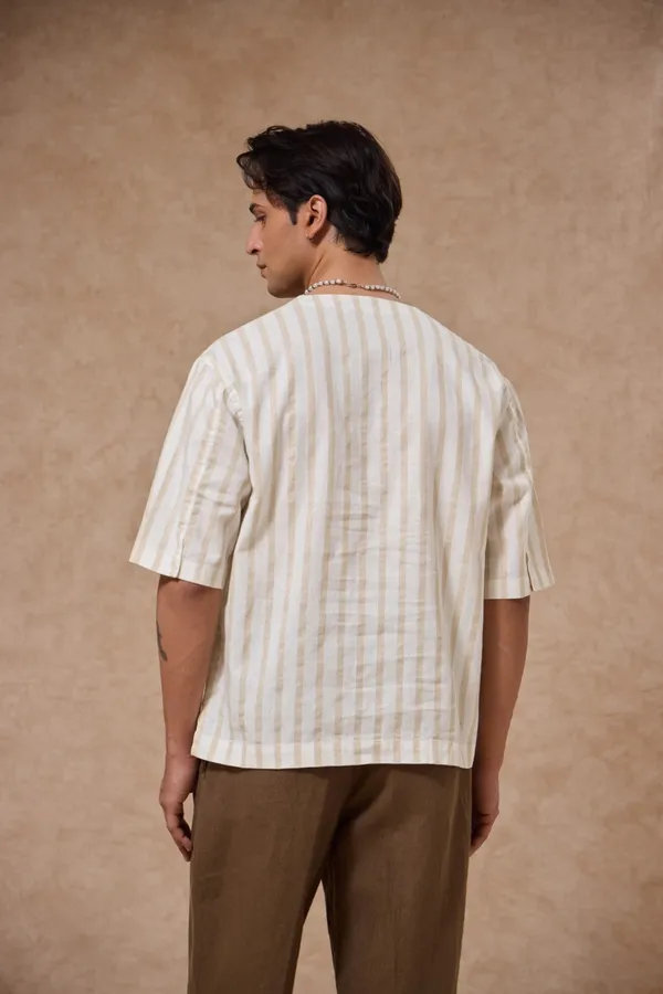 Cotton-Linen_Relaxed_Fit_Woven_Tee