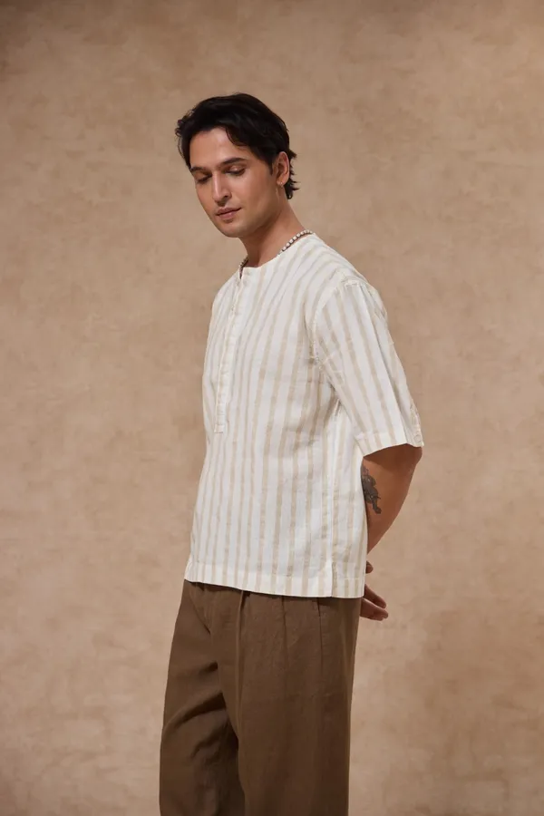 Cotton-Linen_Relaxed_Fit_Woven_Tee