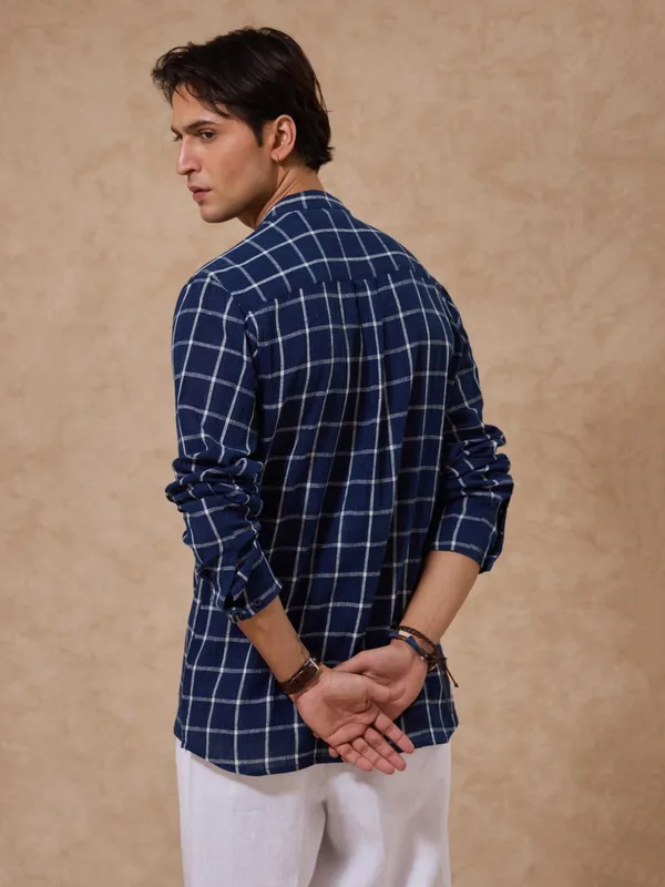 Handwoven_Indigo_Classic_Fit_Bushirt