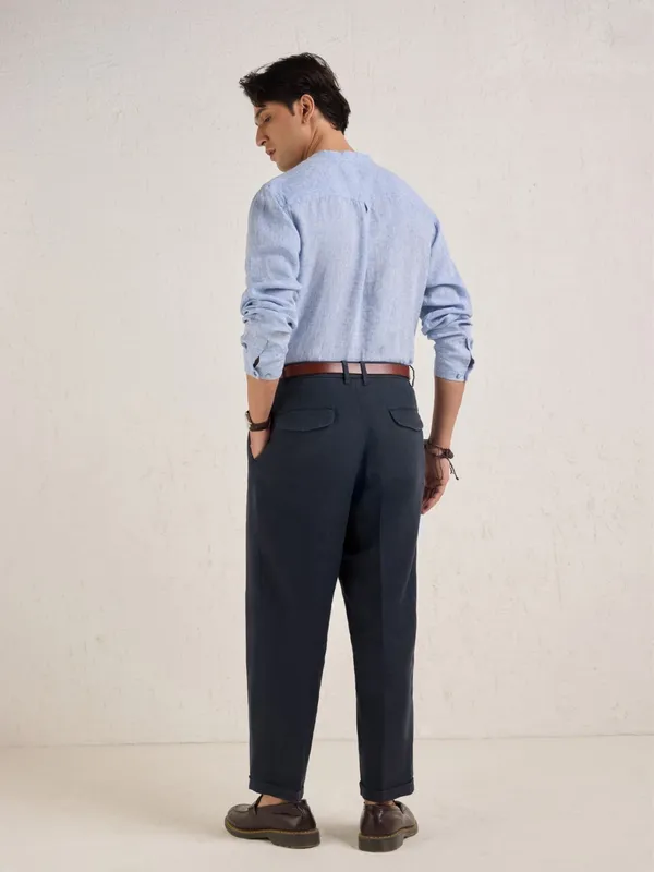 100%_Linen_Relax_Fit_Pleated_Trouser