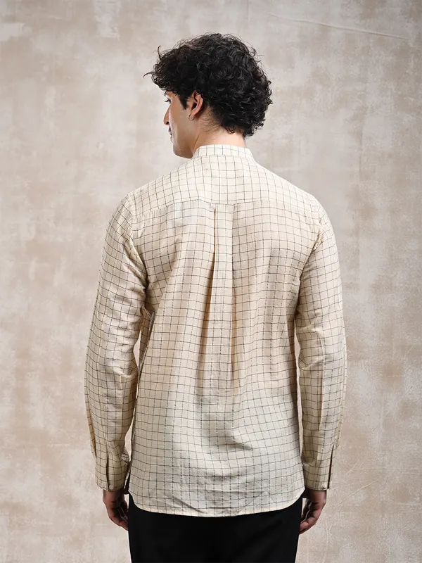 100%_Natural_Muga_Silk_classic_fit_BuShirt_in_check